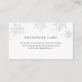 Winter Silver Snowflake Enclosure Card Begleitkarte (Vorderseite)