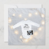 Winter Simple Sonogram Ultrasound Foto Schwangersc Ankündigung (Vorderseite)