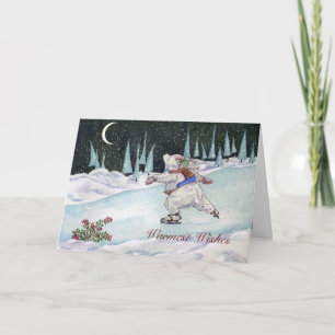 Winter-Skate-Feiertags-Karte Feiertagskarte