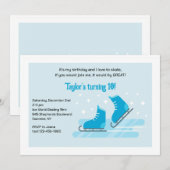 Winter Skaten Party Einladung (Vorne/Hinten)