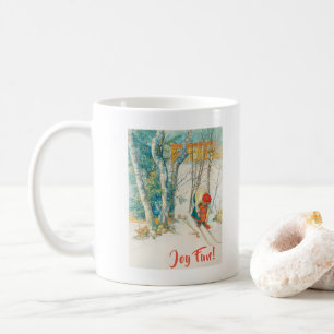 Winter-Ski durch Carl Larsson Kaffeetasse