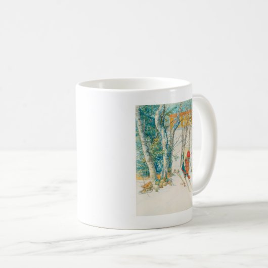 Winter-Ski durch Carl Larsson Kaffeetasse (VorderseiteRechts)