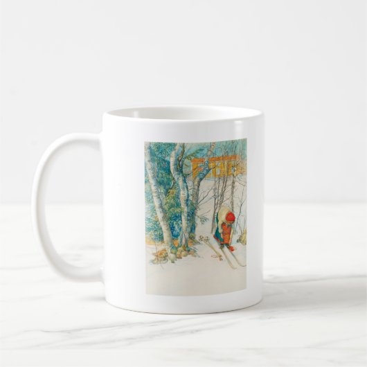 Winter-Ski durch Carl Larsson Kaffeetasse (Links)
