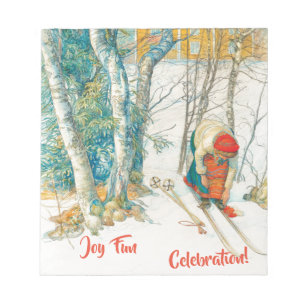 Winter-Ski durch Carl Larsson Notizblock