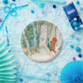 Winter-Ski durch Carl Larsson Pappteller (Party)