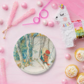 Winter-Ski durch Carl Larsson Pappteller (Party)