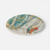 Winter-Ski durch Carl Larsson Pappteller (Schrägansicht)