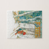Winter-Ski durch Carl Larsson Puzzle (Horizontal)