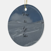 Winter-Ski/Liebe-Weihnachtsverzierung Keramik Ornament (Links)