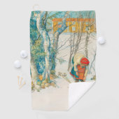 Winter Ski von Carl Larsson Golfhandtuch (Insitu)