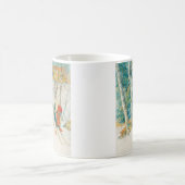 Winter Ski von Carl Larsson Kaffeetasse (Mittel)