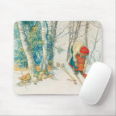 Winter Ski von Carl Larsson Mousepad (Mit Mouse)