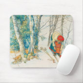 Winter Ski von Carl Larsson Mousepad (Mit Mouse)