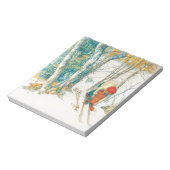 Winter Ski von Carl Larsson Notizblock (Rotiert)