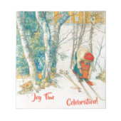 Winter Ski von Carl Larsson Notizblock (Vorderseite)