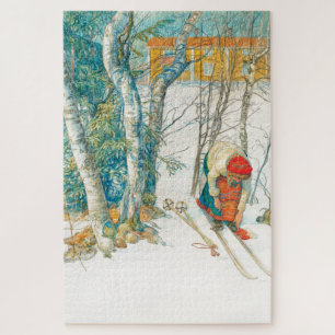 Winter Ski von Carl Larsson Puzzle