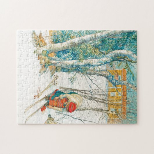 Winter Ski von Carl Larsson Puzzle (Horizontal)