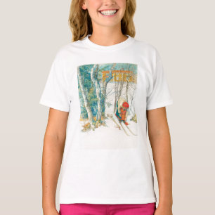 Winter Ski von Carl Larsson T-Shirt