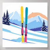 Winter-Skiberg Poster (Vorne)