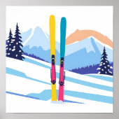 Winter-Skiberg Poster (Vorne)