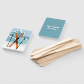 Winter Skifahren - benutzerdefinierte Textfreunde Fächer (Non-assembled)