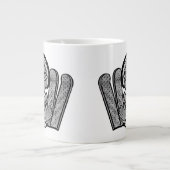 Winter Skifahren Jumbo-Tasse (Vorderseite)
