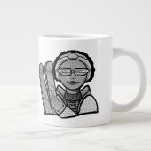 Winter Skifahren Jumbo-Tasse (Rechts)