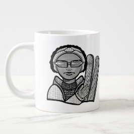 Winter Skifahren Jumbo-Tasse