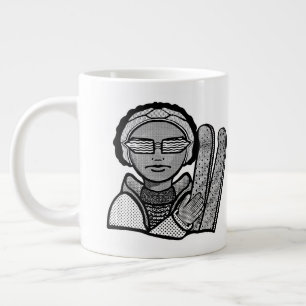Winter Skifahren Jumbo-Tasse