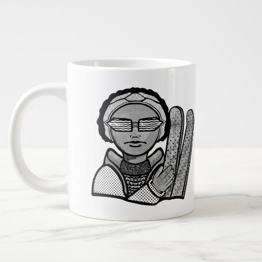 Winter Skifahren Jumbo-Tasse (Links)