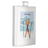 Winter-Skifahren-Nameflasche Flachmann (Rechts)