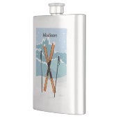 Winter-Skifahren-Nameflasche Flachmann (Links)