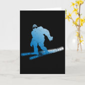 Winter Skifahren Sasquatch Ski Kryptid Kryptozoolo Karte (Gelbe Blume)
