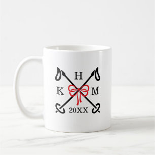 Winter-Skihang Monogramm-Tasse Kaffeetasse