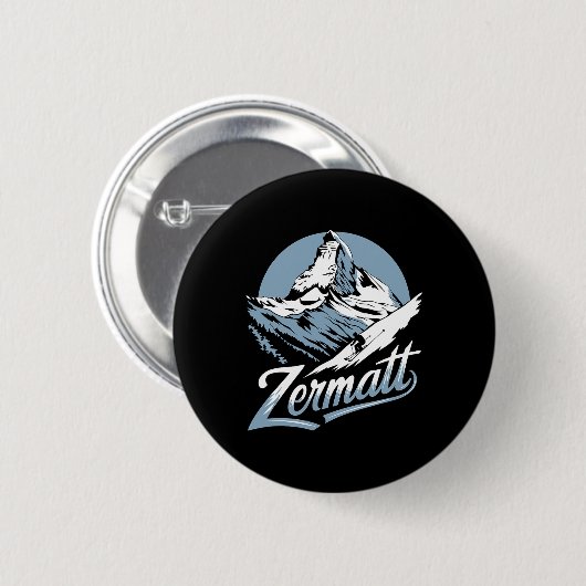 Winter Skiing Adventure  Button (Vorne & Hinten)
