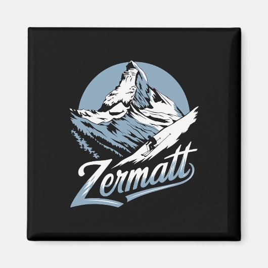 Winter Skiing Adventure Magnet (Vorne)