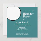 WINTER SKIING THEMED BIRTHDAKAK EINLADUNG (Rückseite)