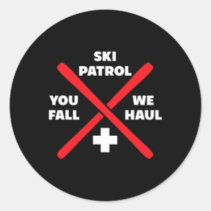 Winter Skipatrol-Spiele-Shirts und Hoodies Ski Runder Aufkleber