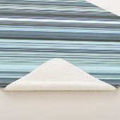 Winter Sky Aqua Blue Strip Sherpadecke (3/4)
