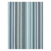 Winter Sky Aqua Blue Strip Tischdecke (Vorderseite)