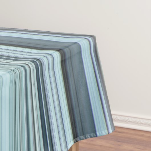 Winter Sky Aqua Blue Strip Tischdecke (Beispiel)