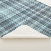 Winter Sky Blue Kariert Sherpadecke (3/4)