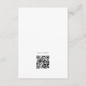 Winter Sky Navy and Gold Floral Wedding Begleitkarte (Rückseite)