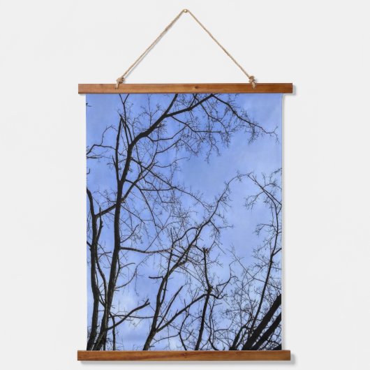 Winter Sky Wandteppich Mit Holzrahmen (Vorderseite)