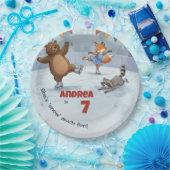 Winter Slapstick Ice Skating Birthday paperplate P Pappteller (Party)