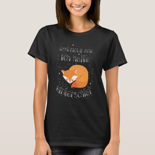Winter Sleep Fox Pajamas Fox T-Shirt (Vorderseite)