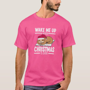 Winter Sleep Sloth Quotes Anti X Mas I Hasse Chris T-Shirt