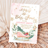 Winter Sleigh Christmas Merry Little Baby Shower Einladung