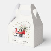 Winter Sleigh Its Cold Outside Neutral Baby Shower Geschenkschachtel (Vorderseite)