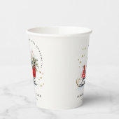 Winter Sleigh Its Cold Outside Neutral Baby Shower Pappbecher (Links)